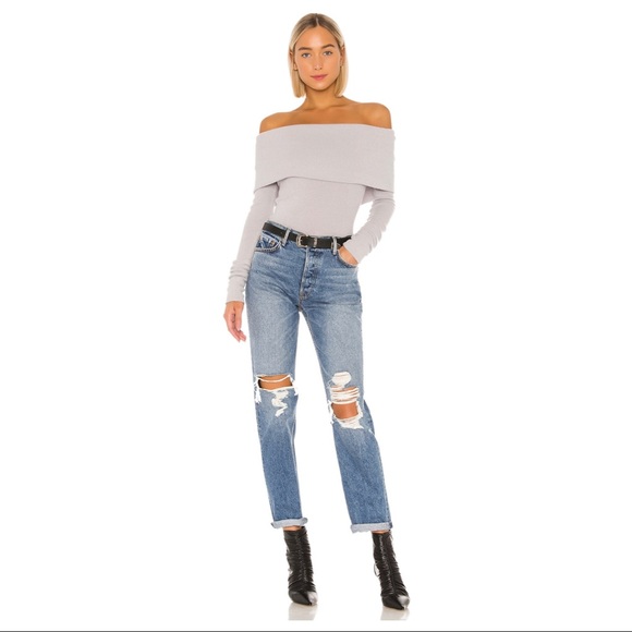 NEW FREE PEOPLE OFF THE SHOULDER RIBBED SWEATER - Picture 9 of 9